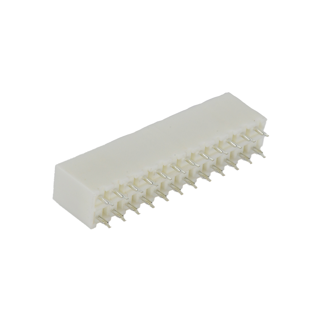 Pitch 4.2mm 双排 180°DIP Wafer 空心针 2X12Pin PA66,94V-0 本色 亮锡